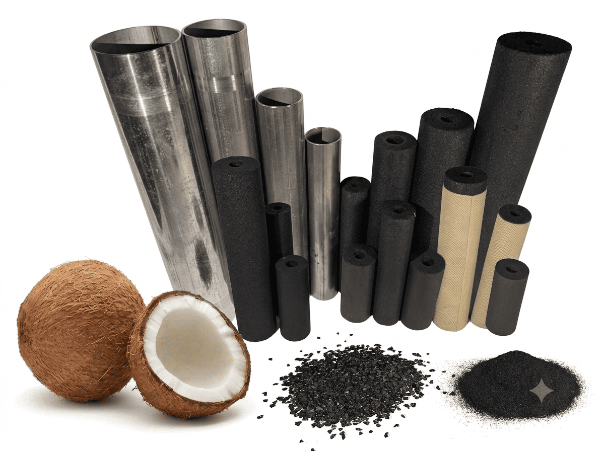 Coconut Shell to Carbon Block